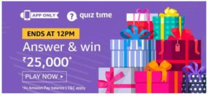 amazon today quiz 23 september answwer